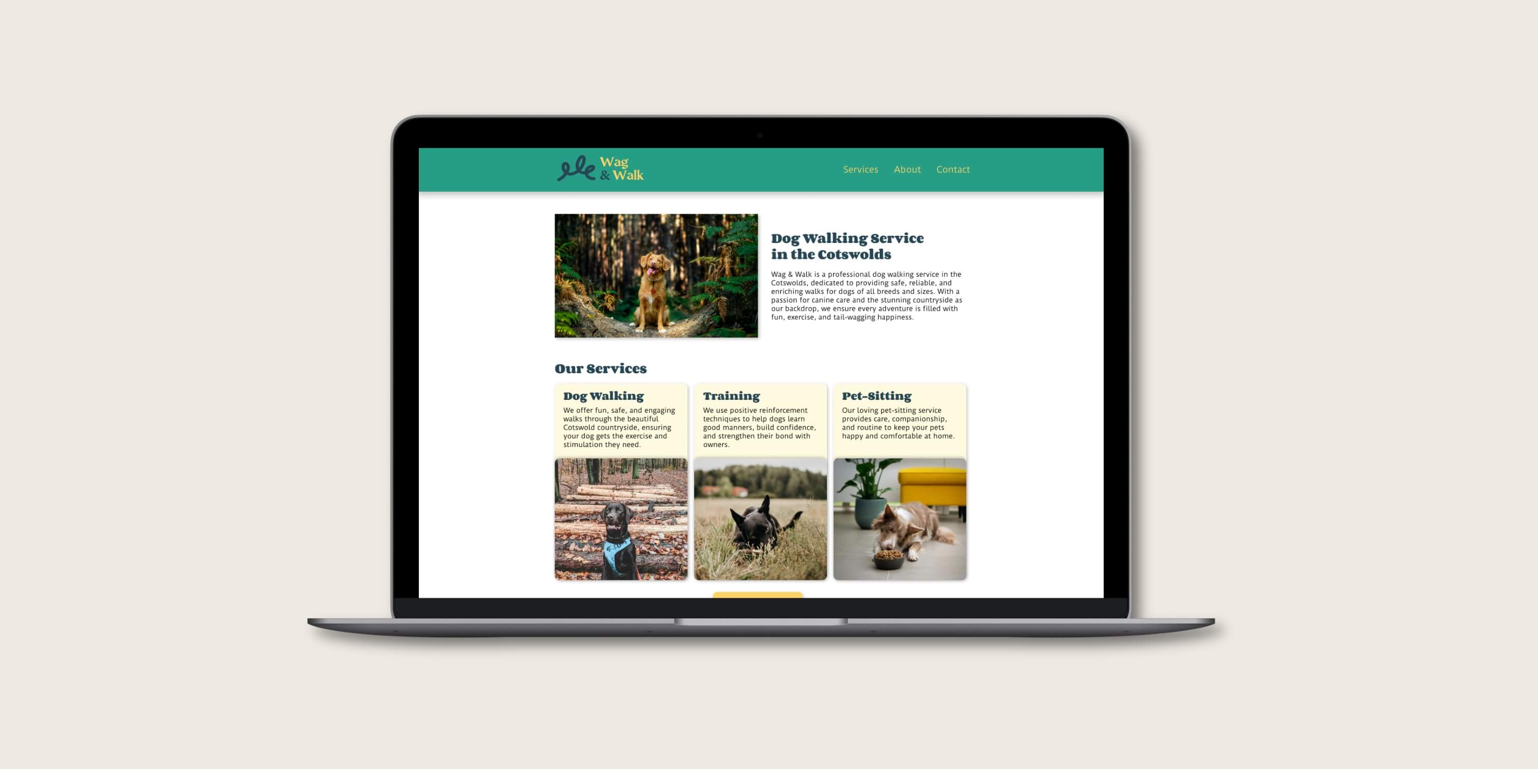 Website design & branding for local dog walker
